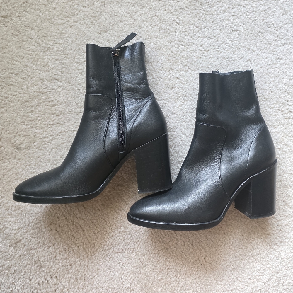 Topshop Black Heeled Booties